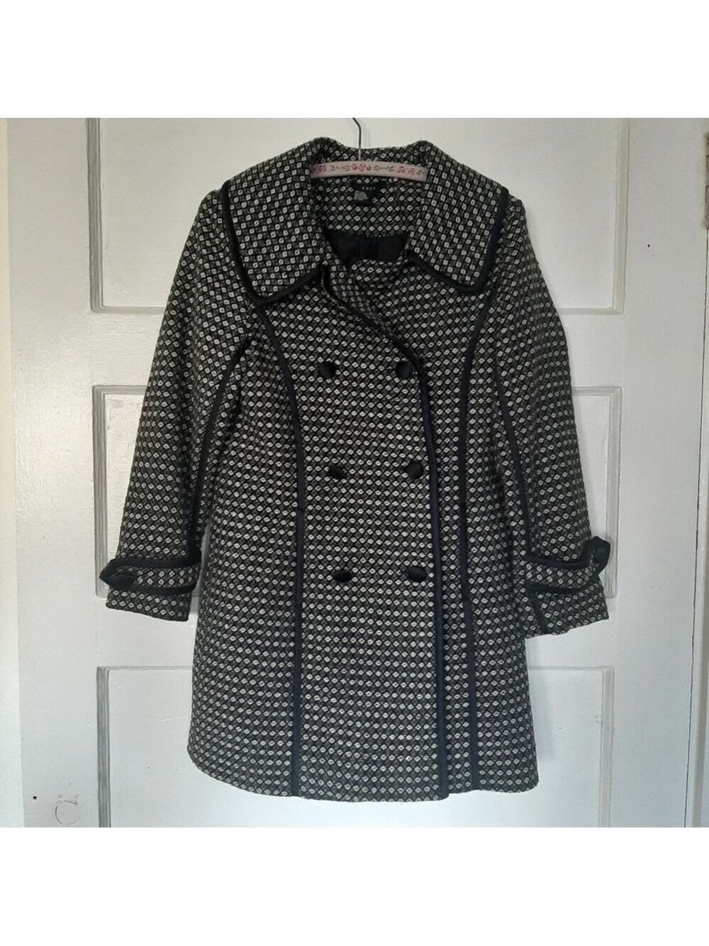 Saja Designer Double Breasted Wool Blend Coat
